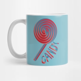 candy red blue Mug